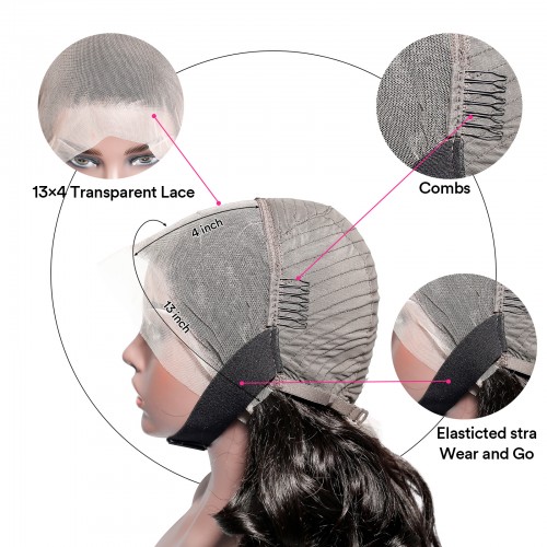#1b Natural Black Double Drawn Pissy Curly 13x4 Transparent Lace Full Frontal Wig | Human Hair Wig | Lace Front